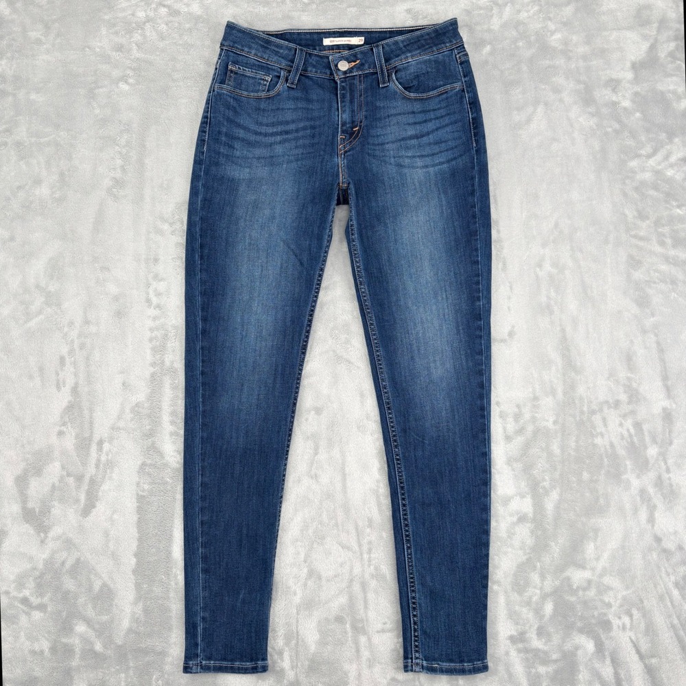 Levi's Jeans Womens 29 (Fits 28x27.5) Blue 535 Super Skinny Stretch Casual Sleek - Picture 3 of 11